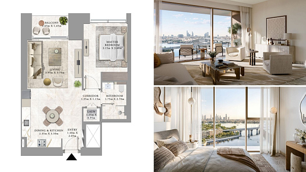 Апартаменты в комплексе Palace Residences Creek Blue от Emaar в районе Dubai Creek Harbour