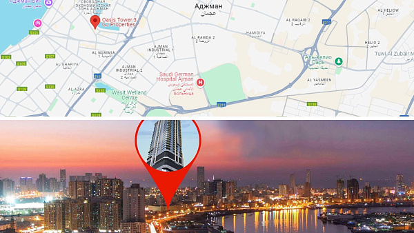 Апартаменты в комплексе Oasis Tower 3 от GJ Properties в эмирате Ajman