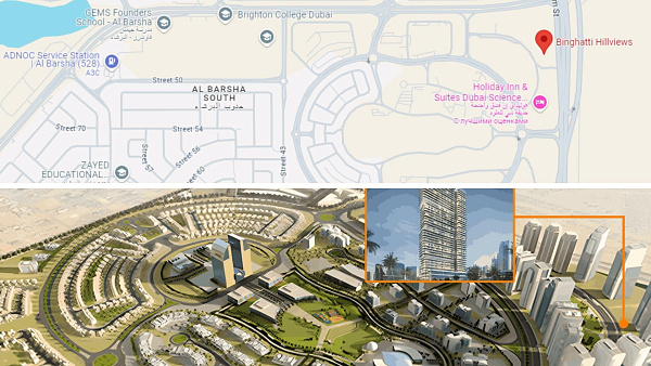 Апартаменты в комплексе Binghatti Hillviews от Binghatti в районе Dubai Science Park