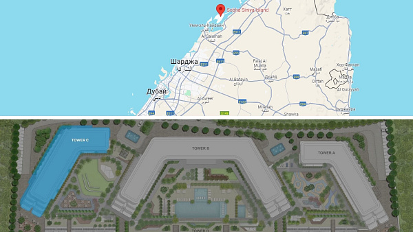 Апартаменты в комплексе Selene Beach Residences от Sobha в эмирате Umm Al Quwain